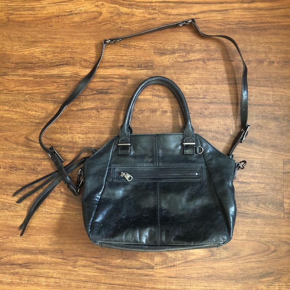 Elliott Lucca Faro Black Leather Med. Satchel